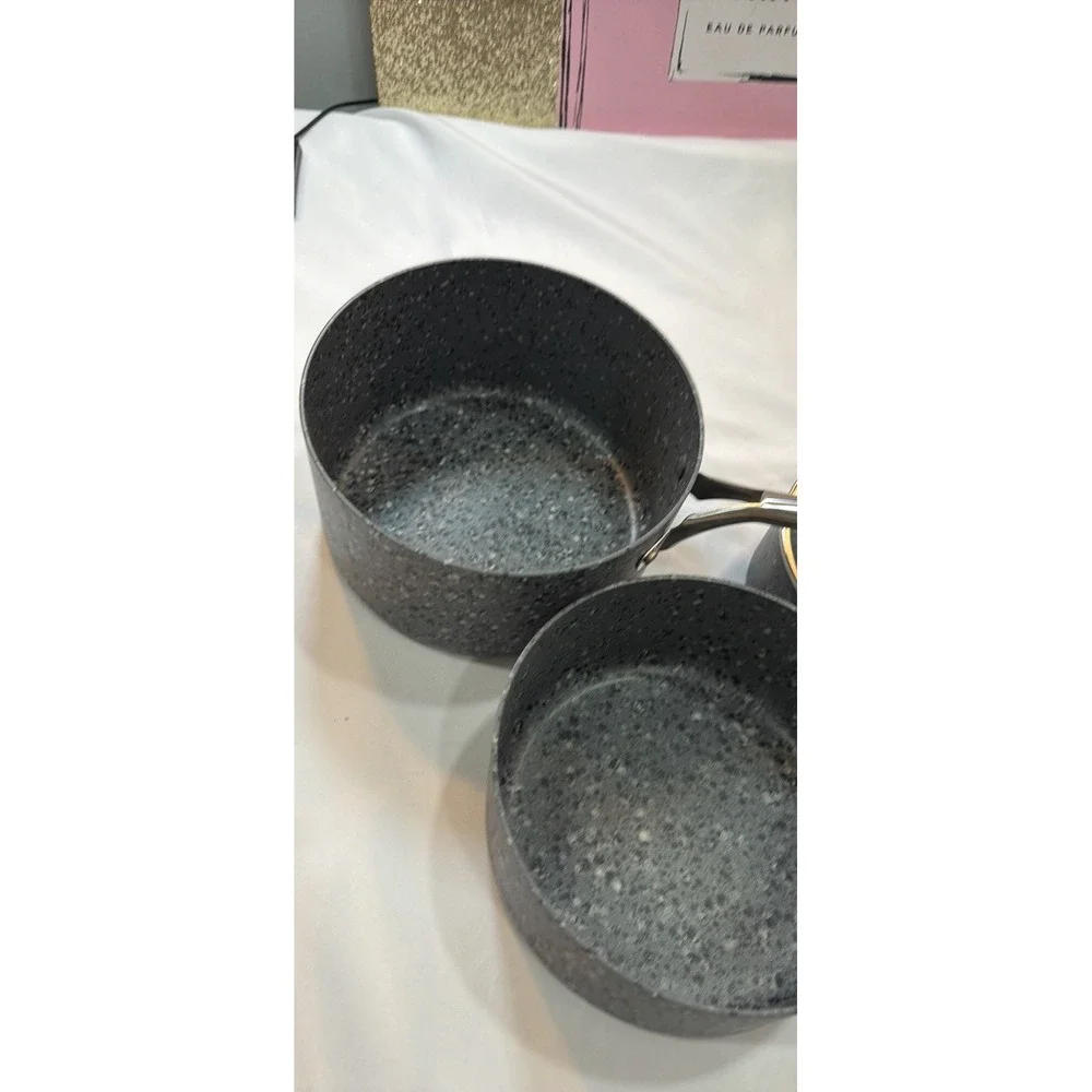 Hlafrg 6 Piece Speckle Cookware Set‎ in Black And Charcoal